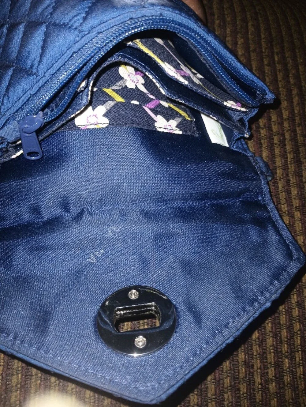 Vera Bradley Quilted Blue Wristlet Wallet -